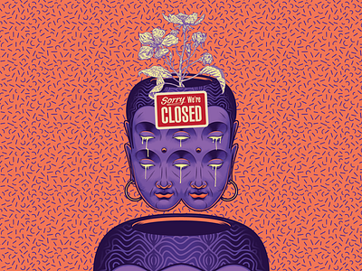 Sorry We Are Closed design illustration surrealism vector