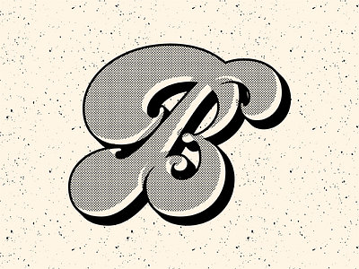 Chunky B design illustration letra letterform lettering retro tipografia type typography vector vintage