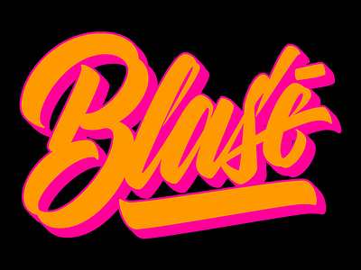 Blasé logo final design lettering type typography