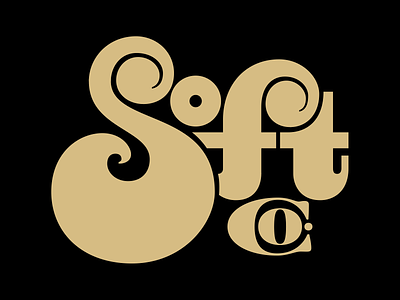 Soft Logo branding design lettering logo script type typography vector vintage