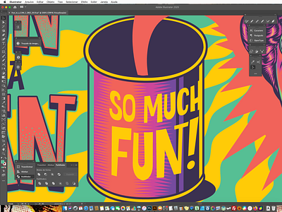 So. Much. Fun. art design illustration psychedelic retro surrealism type typography vector vintage