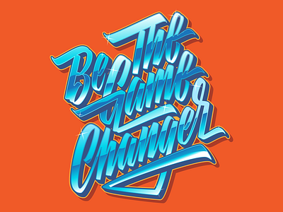 Be The Game Changer design handlettering lettering quote retro type typography vector vintage wisdom