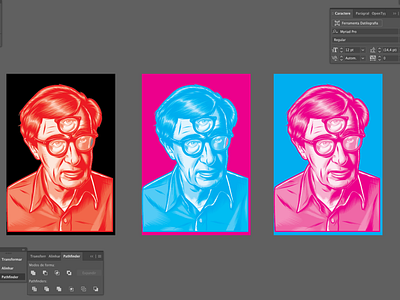 Woody Cool Glasses color face fan art figurative hollywood human illustration lowbrow lowbrow art movie portrait psychedelic surrealism vector woody allen