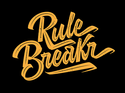 Rule Breakr branding design lettering logo retro type typography vector vintage