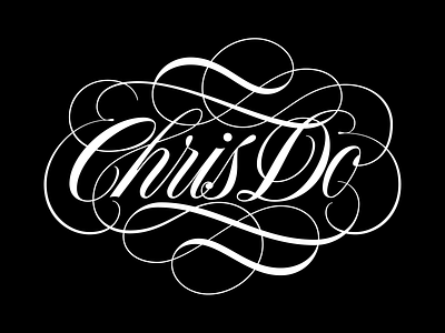 Chris Do art flourish lettering retro script spencerian type typography vector vintage