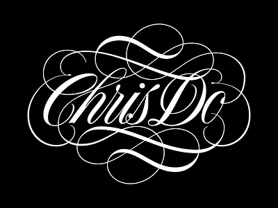 Chris Do art flourish lettering retro script spencerian type typography vector vintage