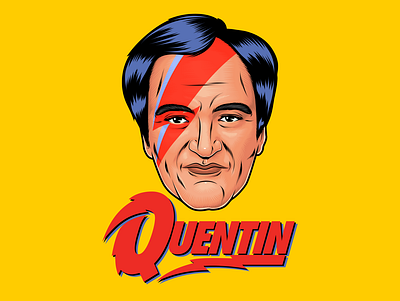 Quentin Stardust art celebrity cinema design fun hollywood illustration lettering movie parody psychedelic quentin tarantino typography vector