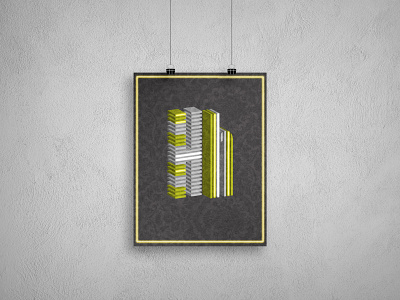 Hh Poster 3d 3d letters design font design graphic design illustration letters poster poster design typography