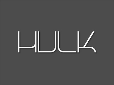 Hulk design graphic design hulk letter design letters logo logocreation logodesign logotype sandro sans serif typelogo typographic typography vector white