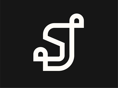 S + J black design j j logo letter design letters logo logocreation logodesign minimalistic red s s logo sandro sj vector white