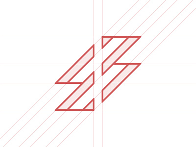 43 3 4 43 design digits graphic design grid grid logo grids letter letter design letters logo logo design logo process logocreation logodesign minimalistic numbers vector