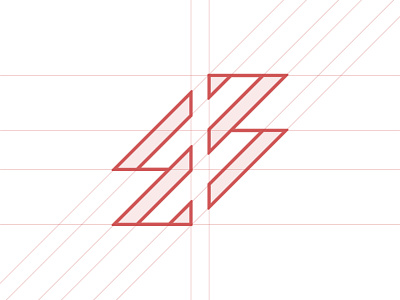 43 3 4 43 design digits graphic design grid grid logo grids letter letter design letters logo logo design logo process logocreation logodesign minimalistic numbers vector