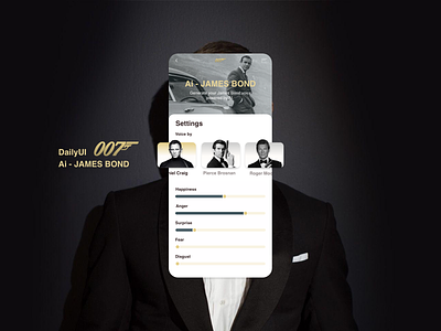🤵🏼DailyUI 007 - My name is Bond, James bond. adobexd ai artificialintelligence assistant daily 100 challenge dailyui dailyui007 design experience experiencedesign ia iphone jamesbond minimal movie shadow template ui voice assistant xd