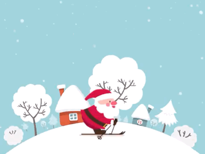 Santa is on his way♥️ motion graphics new year santa