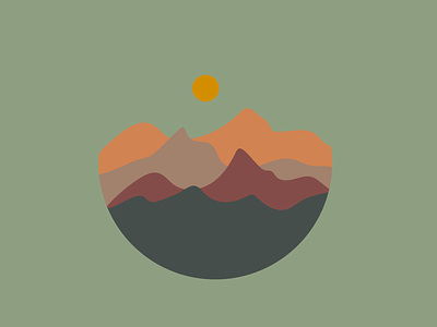Mountain planet adobeillustator colors illustration illustrator mountain simple sunset vector