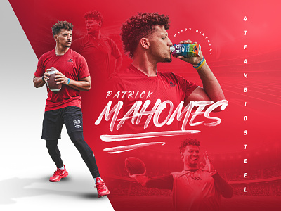 BioSteel Athlete Birthday Graphics - Mahomes | 2022 birthday design football graphic graphic design mahomes nfl red social social media sports