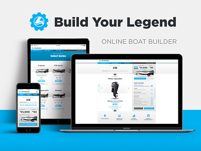 Legend Boat Builder - Assorted Mockups app boat boats build builder design graphic design online ux uxui web website