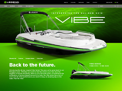 Vibe Minisite 2018 boat corporate design designer desktop legend page uxui vibe web website