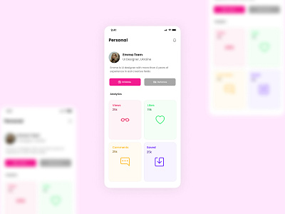 Portfolio Analytics anayticsui animation dailyui dailyui018 pink portfolio analytics portfolio analytics ui portfolio nanalytics shaheeraltaf