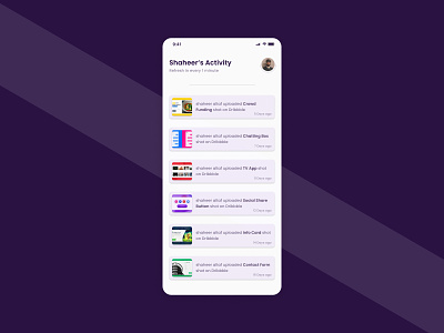 Activity Feed activity activity feed activity feed shaheeraltaf activity shaheeraltaf dailyui dailyui047 dailyui47 ui