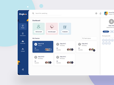 Zingleos, New aproach to Student Portal graphic design mockup student portal ui ux