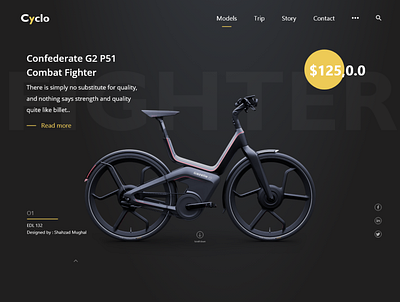 Electric bikes with a new approach e commerce graphic design mockup ui ux