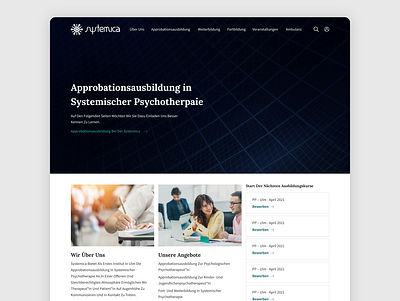 Systemica, Institute restructured website design