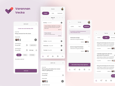 An Event management App, Varannan Vecka event app event app ui event apps to do todo