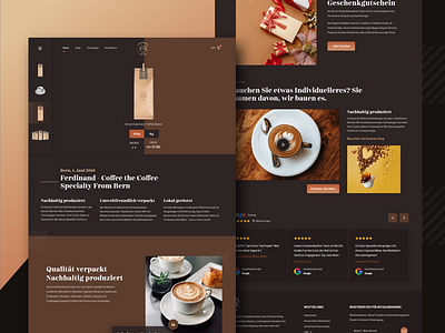 Coffe making website UI Design