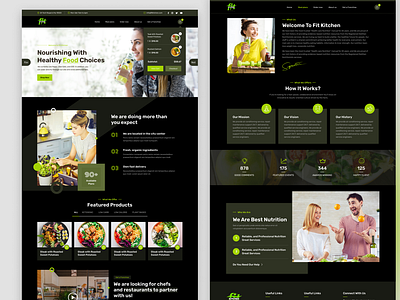 Fit Kitchen - Nourshing Food Website Concept