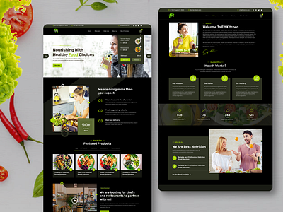 Fit-Kitchen a diet and neutrion website UI/UX