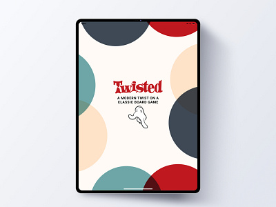 Twisted app board game branding design identity logo typography ui ux vintage visual design