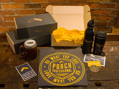 Porch Professional Packaging box cards gift mug packaging porch pro professional sticker swag