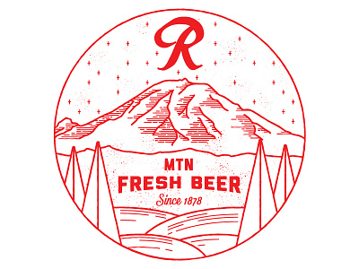 Rainer Beer beer illustration line rainer seattle t shirt wa