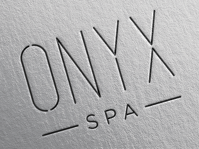 Onyx Spa Logo black clean identity line logo modern simple spa white