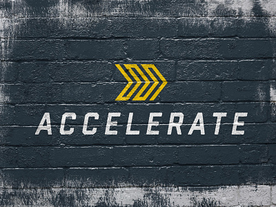 Accelerate Seattle acclerate grey gym identity line logo mark seattle yellow