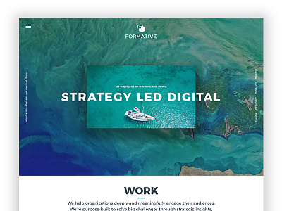 Formative Hero abstract aerial agency bold digital modern new strategy type ui ux web
