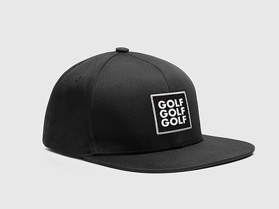Golf Stack Hat black bold clean draplin futura golf hat headwear patch white