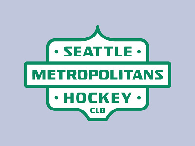 Seattle Metropolitans Badge badge brand identity hockey logo metropolitans nhl nostalgia scripts seattle simple sports vintage