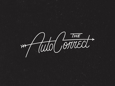 The AutoCorrect golf hand lettering lettering logo logotype script vintage