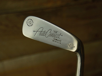 The AutoCorrect golf lettering logotype monoline putter script seamus golf vintage