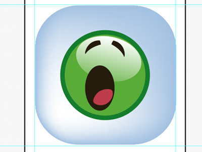 sleepy green icon smiley tired