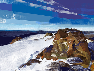 Alaska digital painting environment illustration landscape nature plein air
