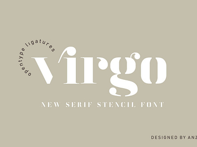 Virgo - New Serif Stencil Font art branding creative design elegant font fonts lettering logo modern new serif serif font serif stencil font simple stencil stencil font typeface typography website