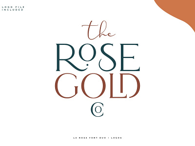 La Rosa Font Duo//Chic Logos brand branding chic font chic logos design elegant fonts font font design font duo font pair fonts collection handwriting fonts handwritten font ligatures font logo logos rose gold sans serif serif font serif fonts