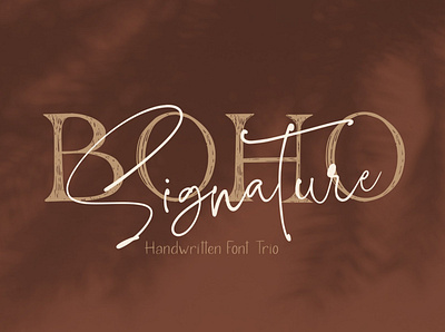 Boho Signature Handwritten Font Trio advertising branding elegant fonts font design font family font trio fonts fonts collection handwriting handwriting font handwritten handwritten font handwritten fonts handwritting logo fonts sans serif sans serif fonts serif font serif fonts signature fonts