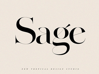 SAGE - Serif Font