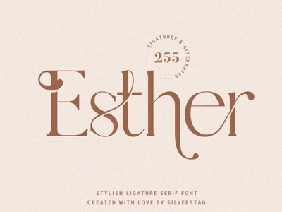 Esther - Stylish Ligature Serif Font by Fonts on Dribbble