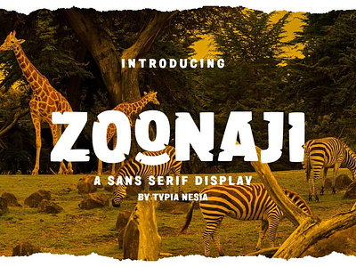 Zoonaji - Sans Serif Display animation cartoon comic design display display font font food funny game gaming park sans sans serif sans serif display sans serif font wild zoo zoo font zoo fonts