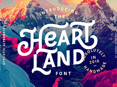 Heartland Font american badge branding decorative font display font fonts collection hand drawn handcrafted font logo font logos retro font rough font sans serif sans serif font sans serif fonts serif font typeface uppercase vintage font vintage fonts